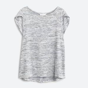 Market and Spruce, Button Back, Tulip Sleeve Knit Top, XL
